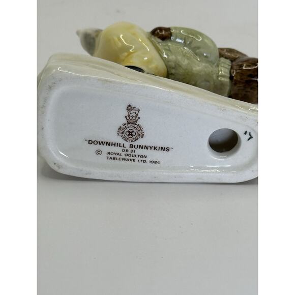 Royal Doulton Bunnykins Down Hill Skier"Porcelain 1984 Made In England Figurine - Picture 7 of 10